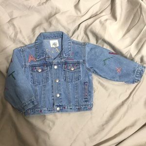 Vintage Baby Gap Jean Jacket Embroidered ABC’s